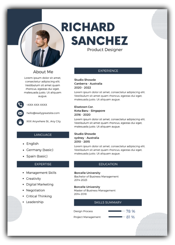 Edit CV Template Online